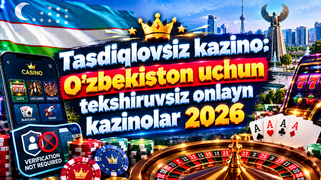 Tasdiqlovsiz kazino: O'zbekiston uchun tekshiruvsiz onlayn kazinolar 2026